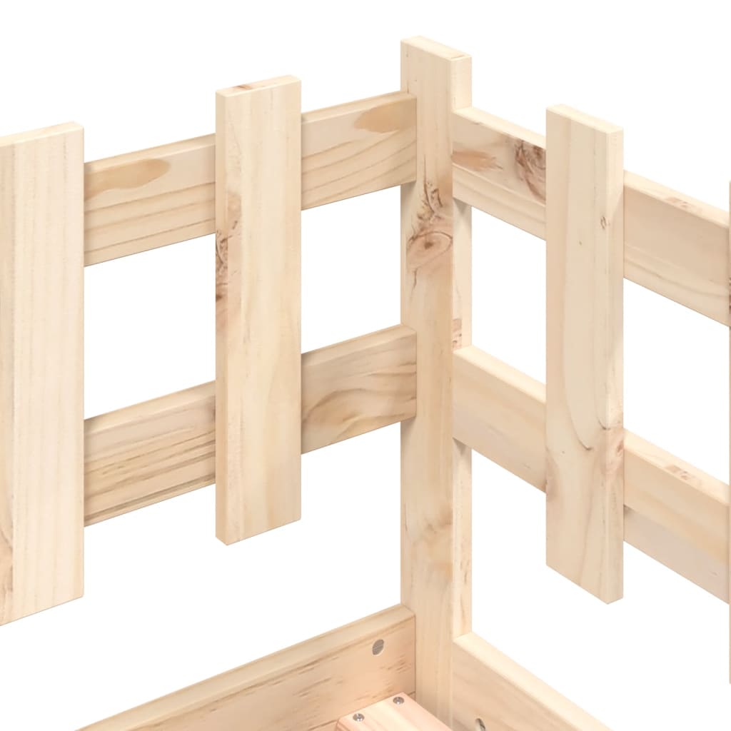 Sofá-cama sem colchão 90x190 cm madeira de pinho maciça