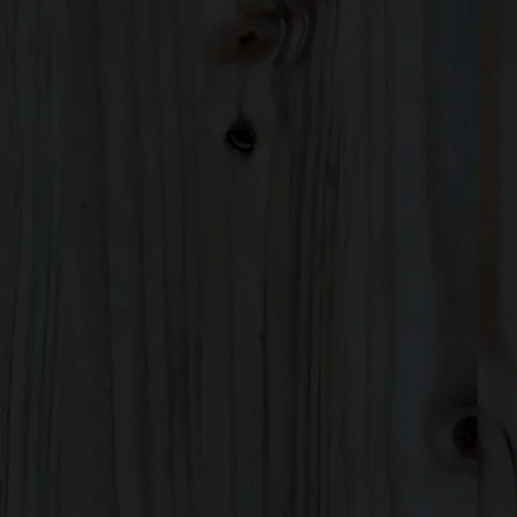 Sofá-cama de puxar 2x(80x200) cm pinho maciço preto