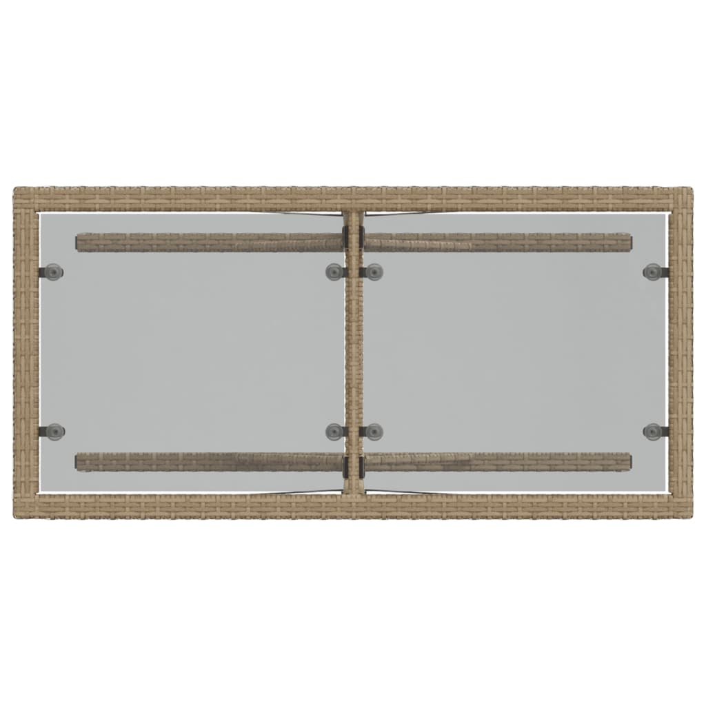 3 pcs conjunto bistrô com almofadões vime PE bege misturado