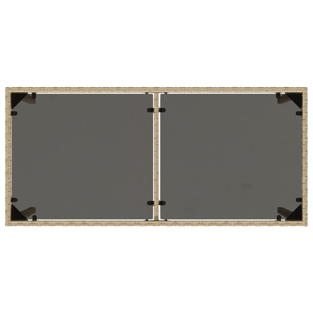 5pcs conj. jantar jardim c/ almofadões vime PE bege misturado