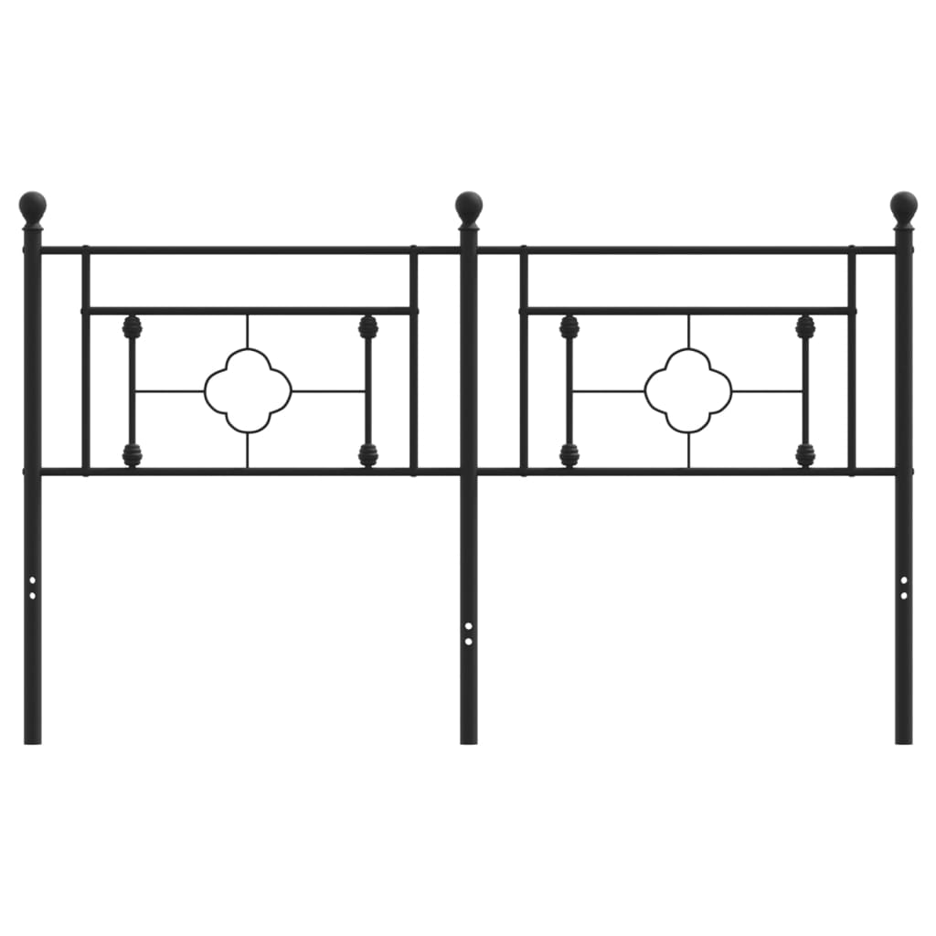 Cabeceira de cama 150 cm metal preto