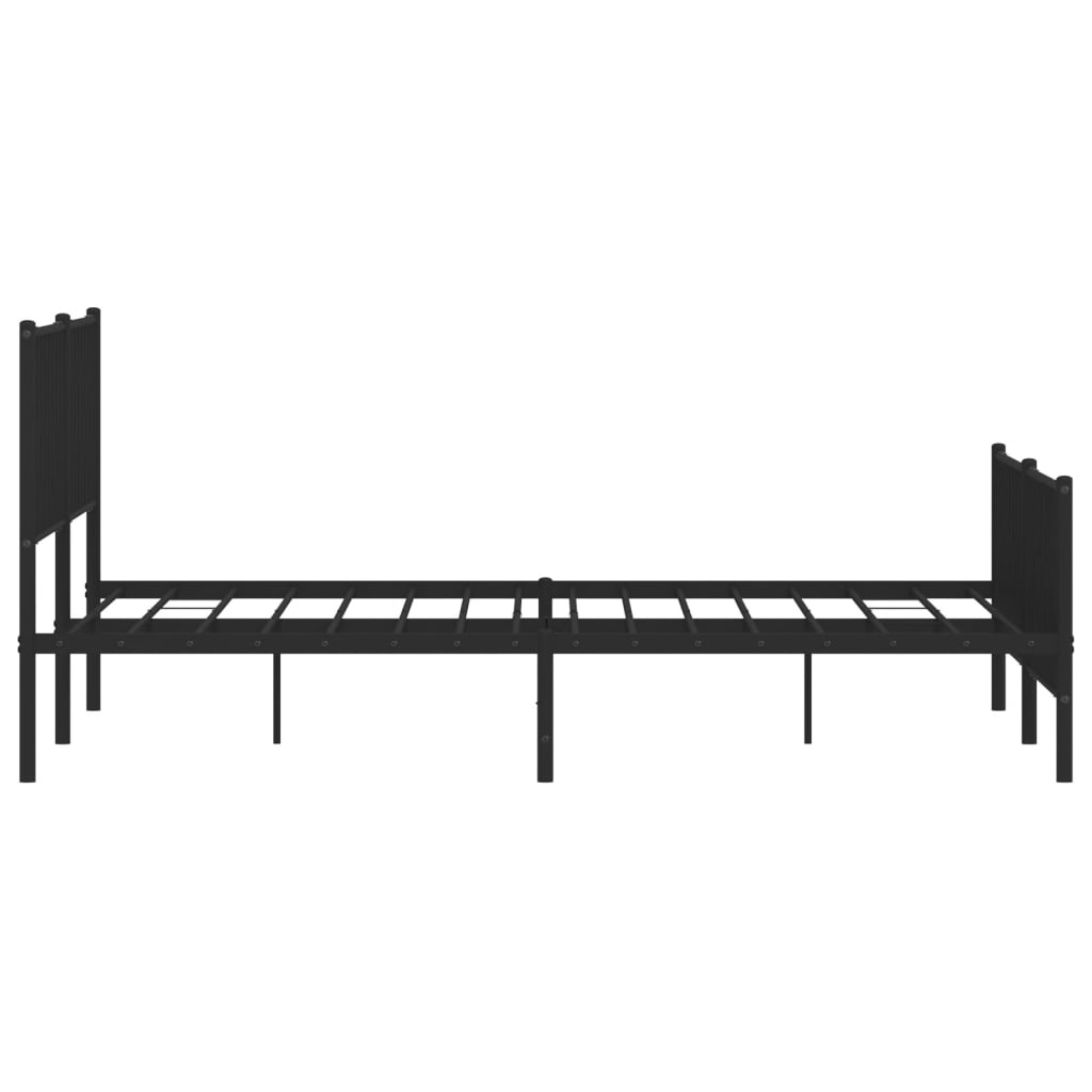 Estrutura de cama sem colchão com pés 180x200 cm preto