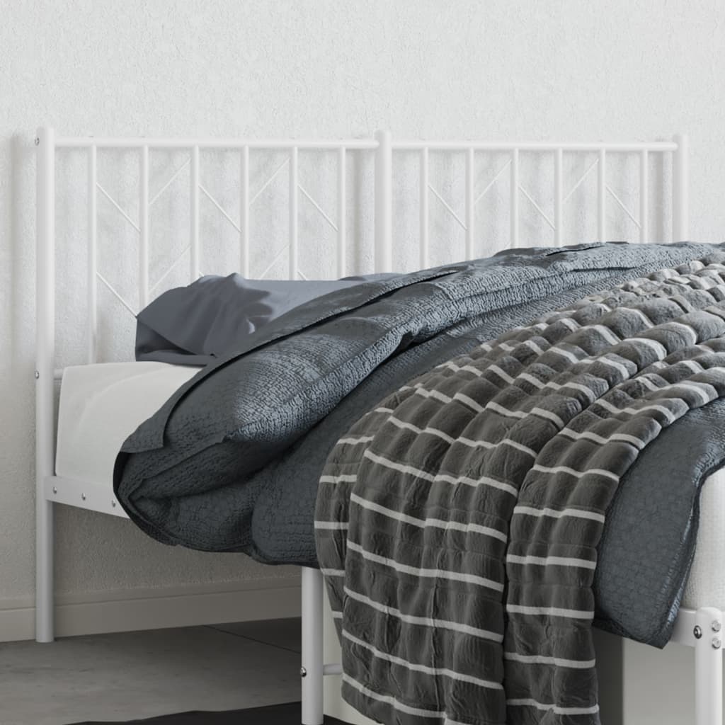 Cabeceira de cama 135 cm metal branco