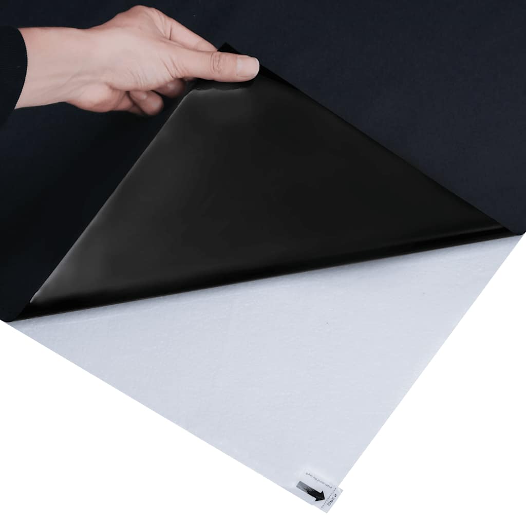 Películas para janela estática 3 pcs PVC preto fosco