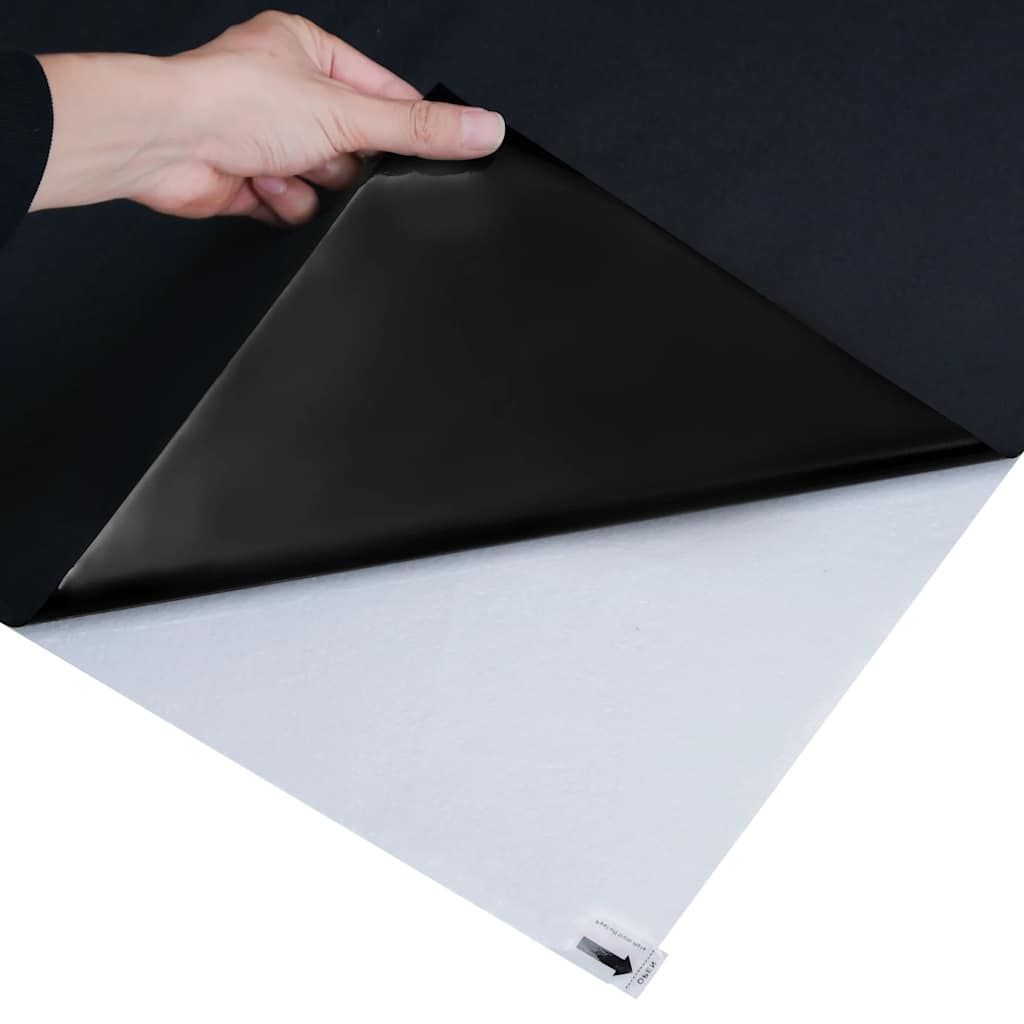 Películas para janela estática 3 pcs PVC preto fosco
