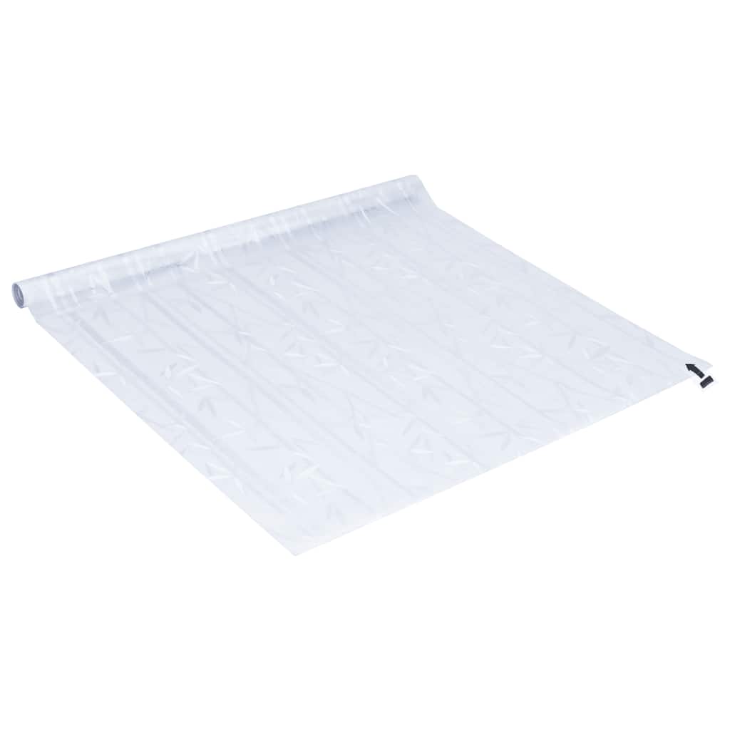 Películas para janela 2 pcs PVC fosco padrão de bambu