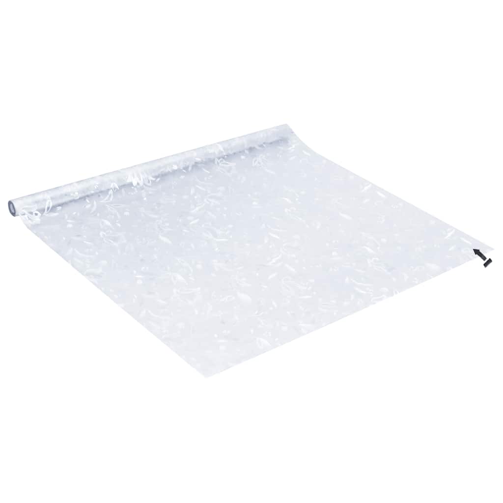 Películas para janela 4 pcs PVC fosco padrão de flor