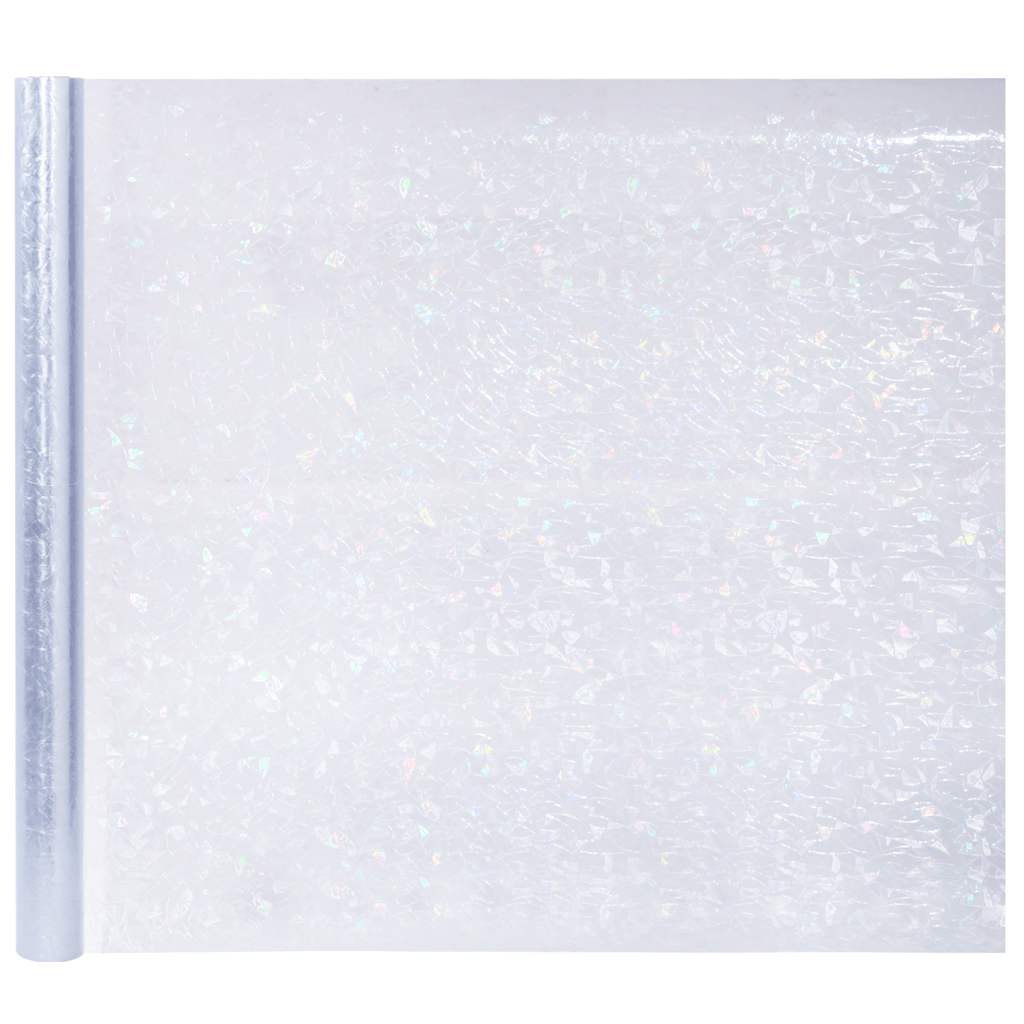 Películas para janela 3 pcs PVC fosco padrão arco-íris 3D