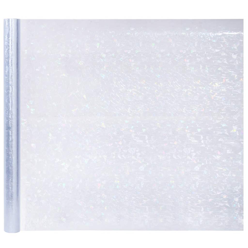 Películas para janela 3 pcs PVC fosco padrão arco-íris 3D