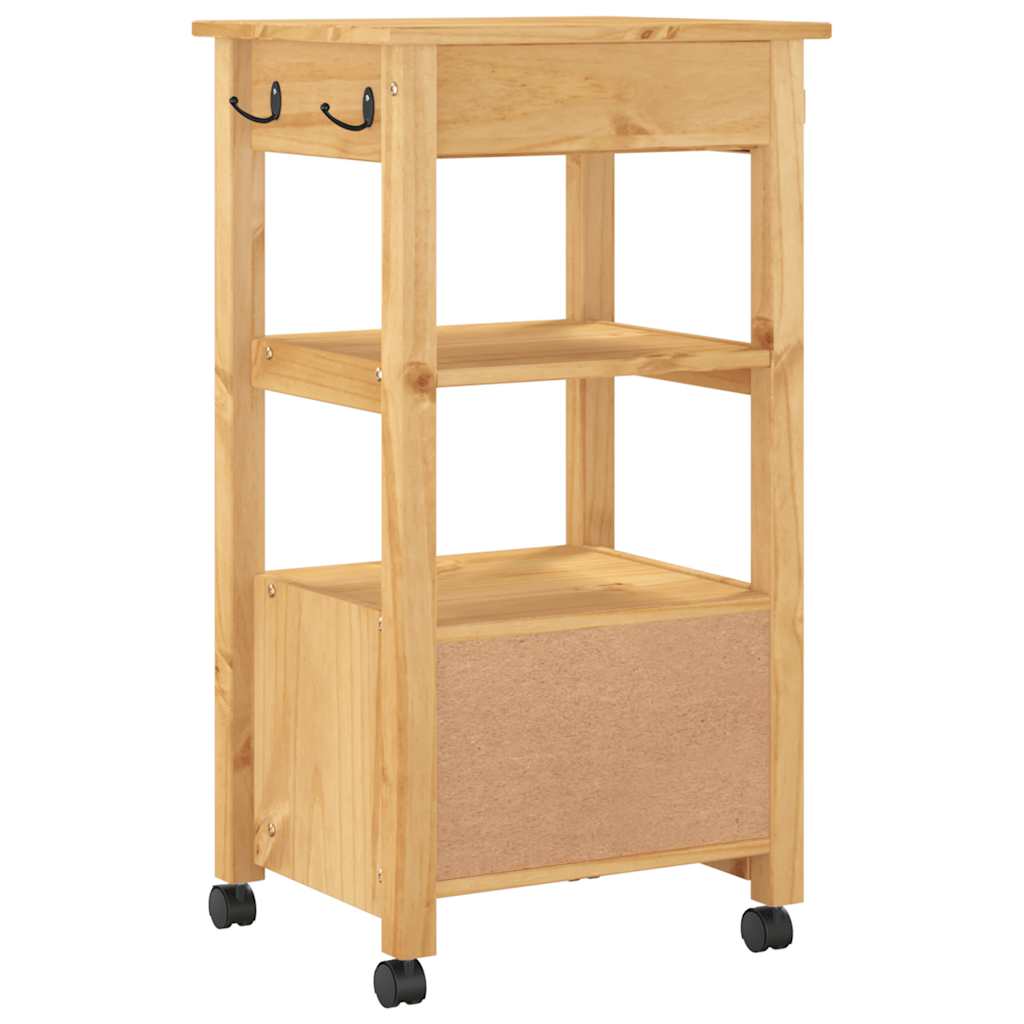 Carrinho de cozinha MONZA 48x40x90 cm madeira de pinho maciça