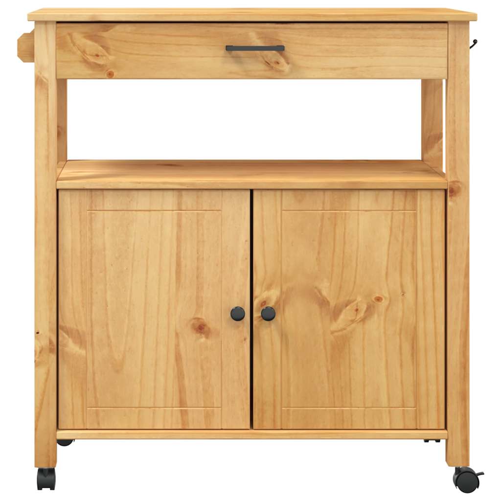 Carrinho de cozinha MONZA 84x40x90 cm madeira de pinho maciça
