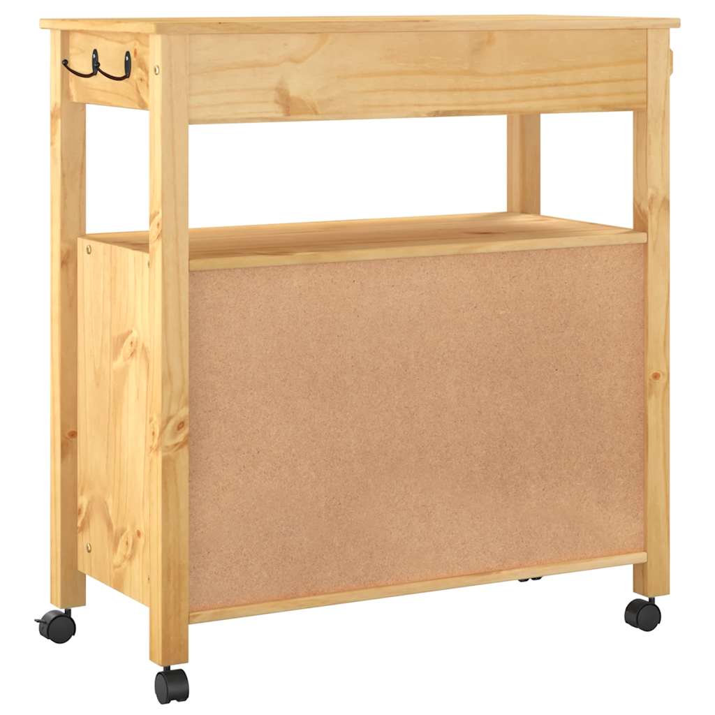 Carrinho de cozinha MONZA 84x40x90 cm madeira de pinho maciça