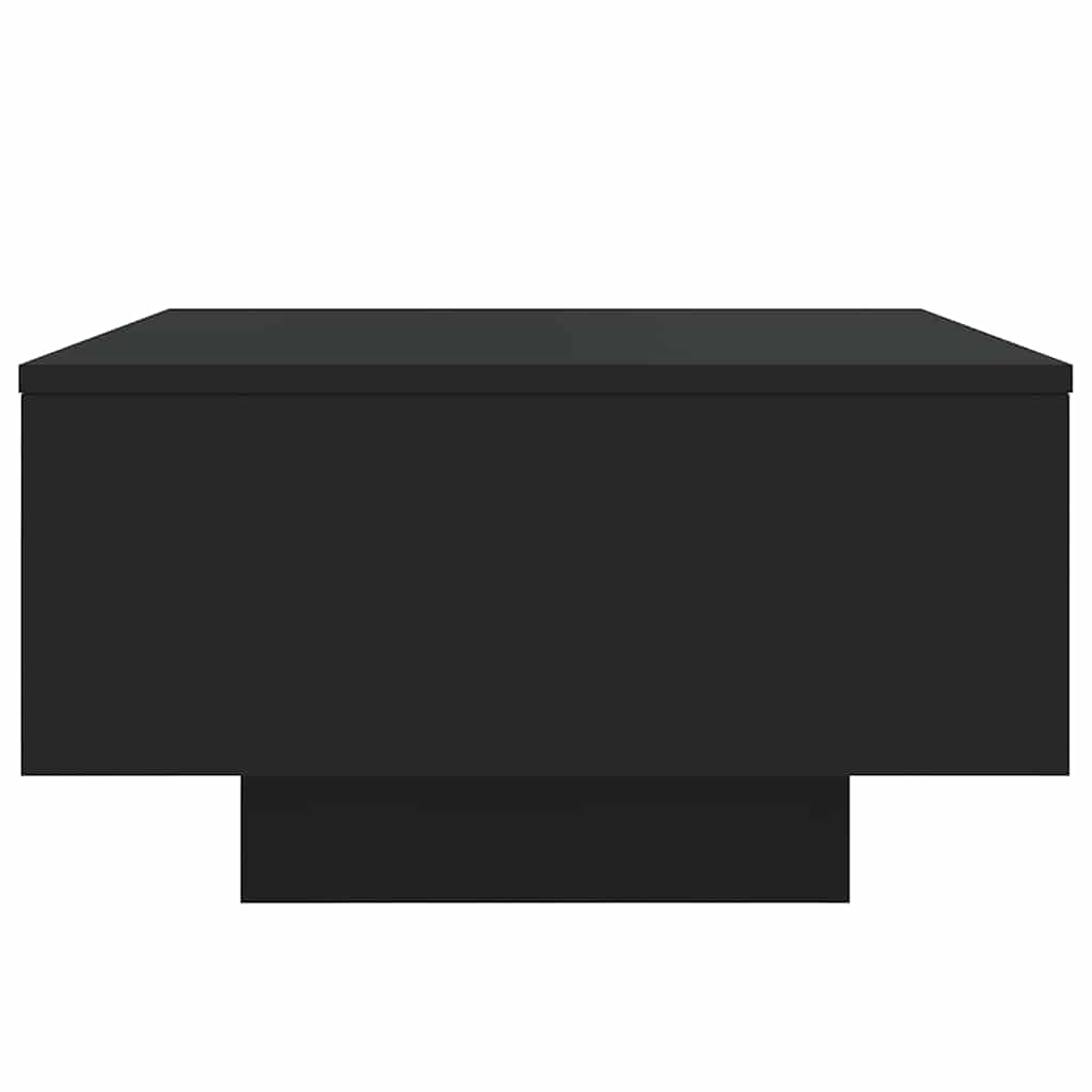 Mesa de centro com luzes LED 55x55x31 cm preto