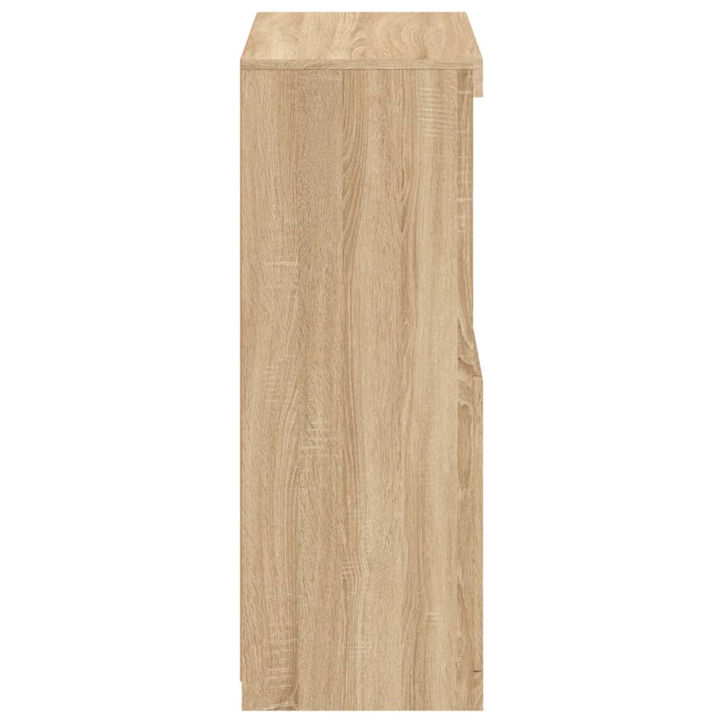 Armário de apoio c/ luzes LED derivados madeira carvalho sonoma