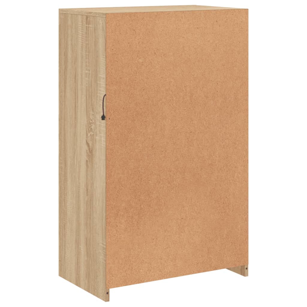 Armário de apoio c/ luzes LED derivados madeira carvalho sonoma