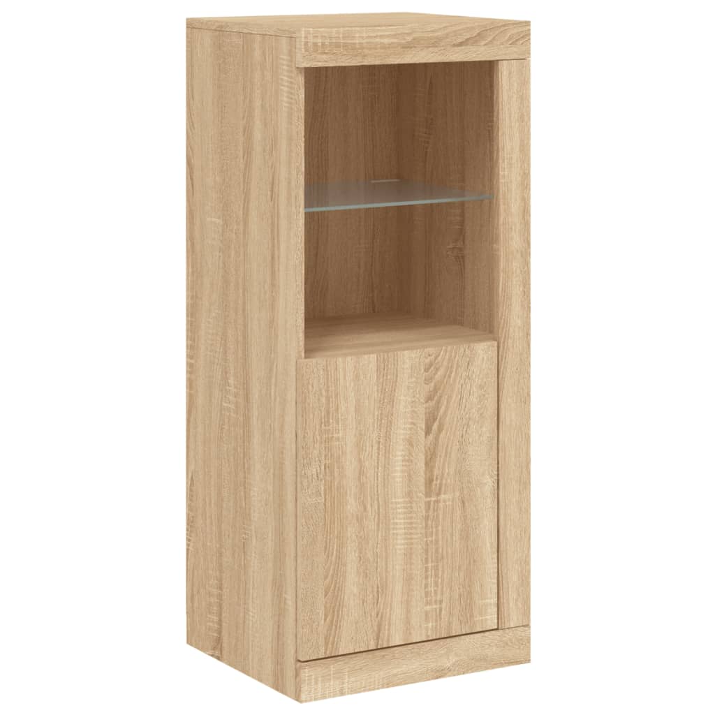 Aparador com luzes LED 41x37x100 cm carvalho sonoma
