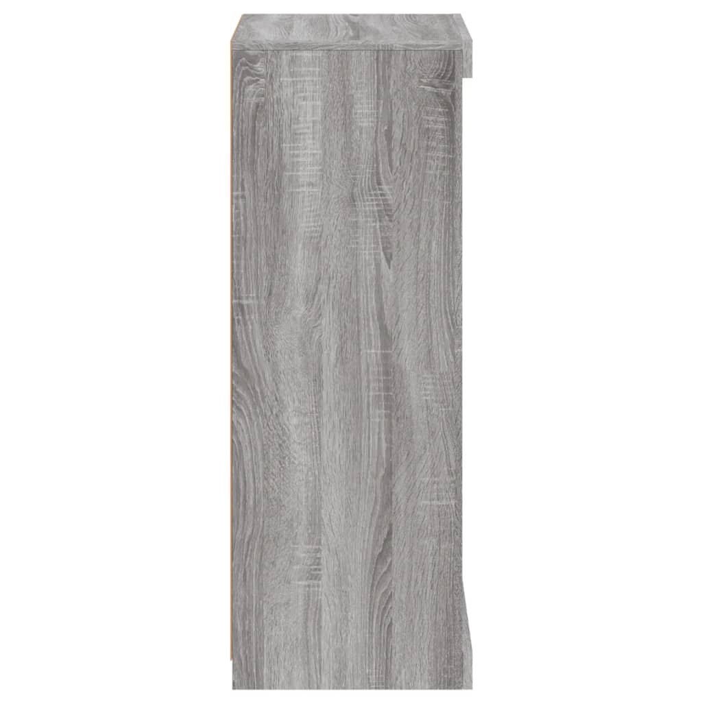 Aparador com luzes LED 41x37x100 cm cinzento sonoma