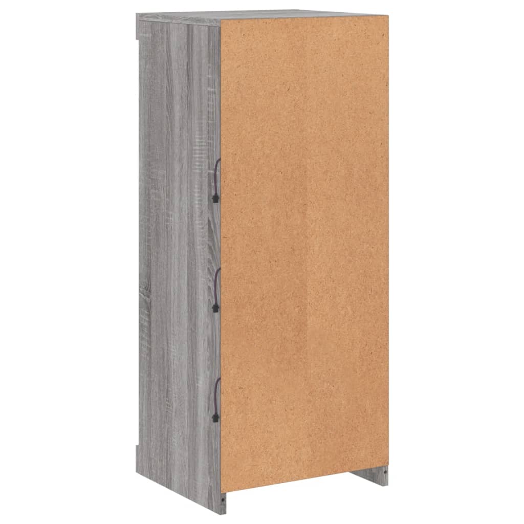 Aparador com luzes LED 41x37x100 cm cinzento sonoma