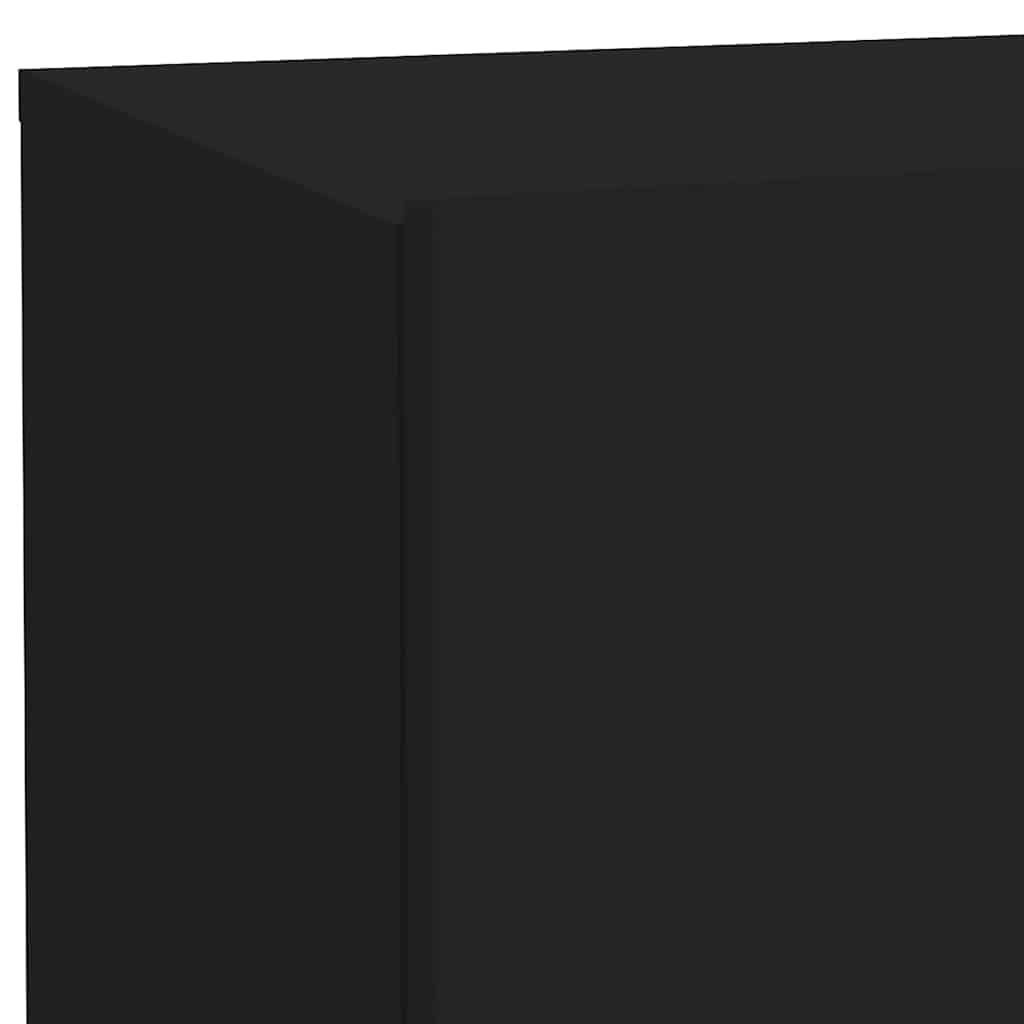 Mesa de cabeceira com luzes LED 70x36x40,5 cm preto
