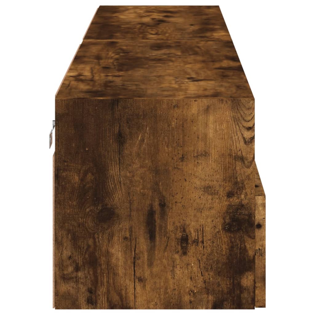 Móveis parede TV 2pcs 80x30x30cm deriv. madeira carvalho fumado