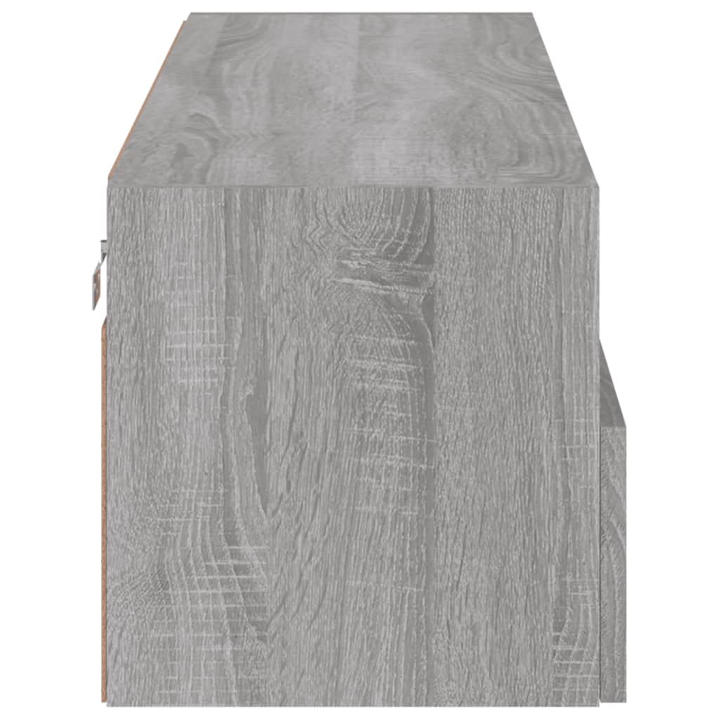 Móvel parede TV 100x30x30 cm derivados de madeira cinza sonoma
