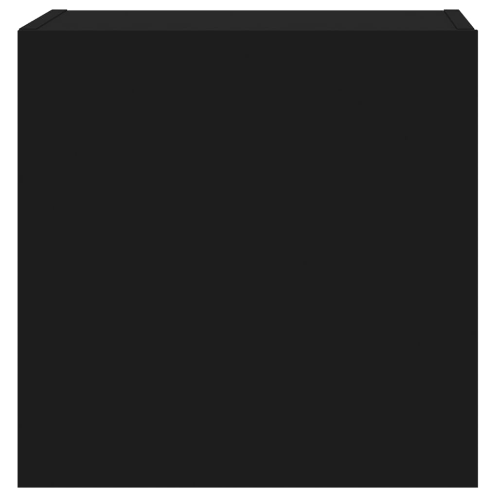 Móveis parede p/ TV 2pcs 40,5x30x40 cm derivados madeira preto