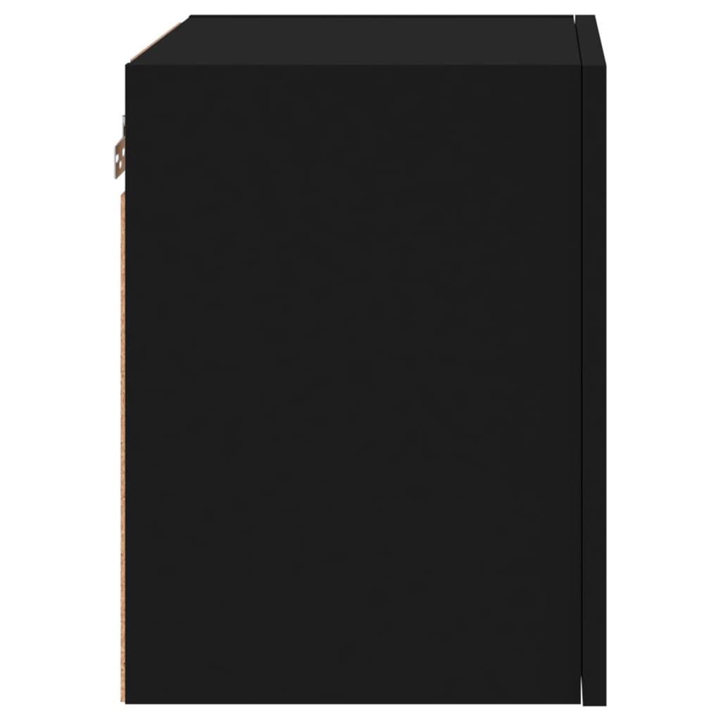 Móveis parede p/ TV 2pcs 40,5x30x40 cm derivados madeira preto