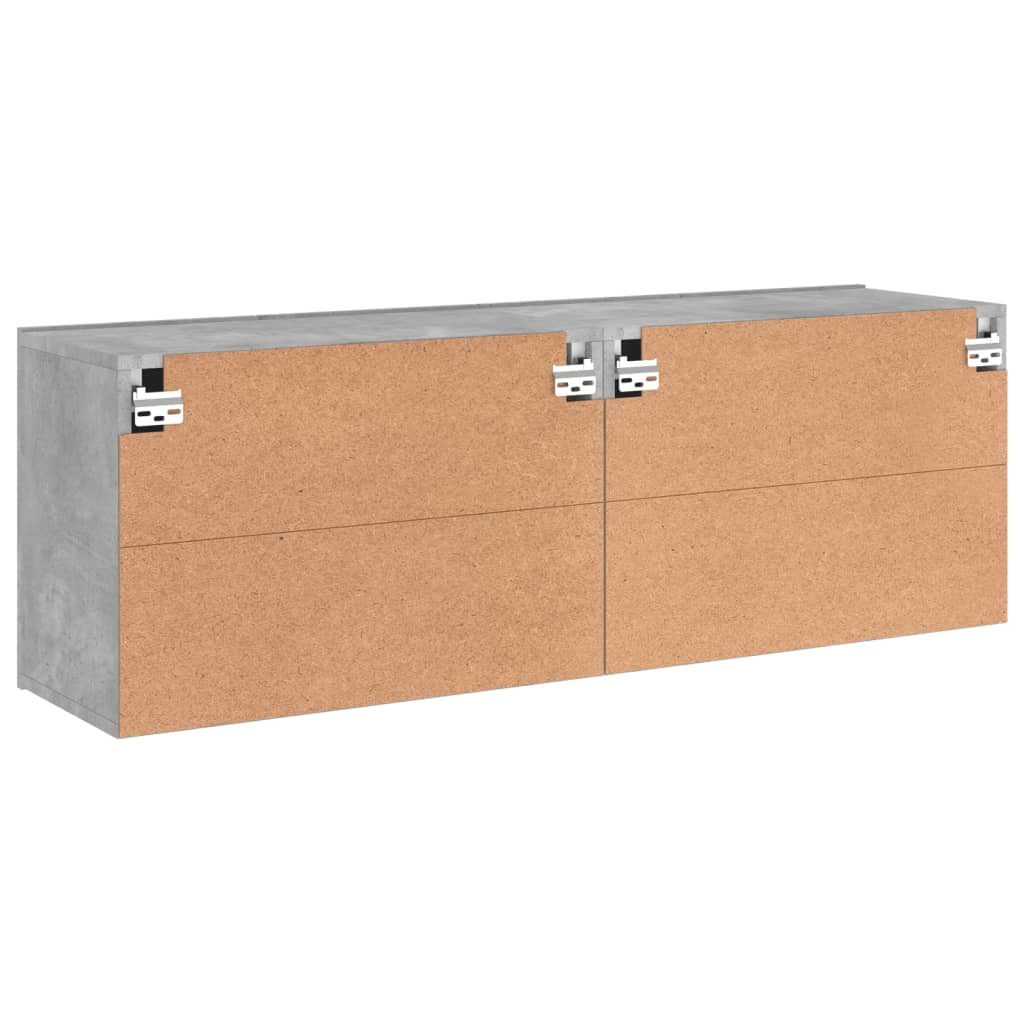 Móveis de parede para TV 2 pcs 60x30x41 cm cinzento cimento