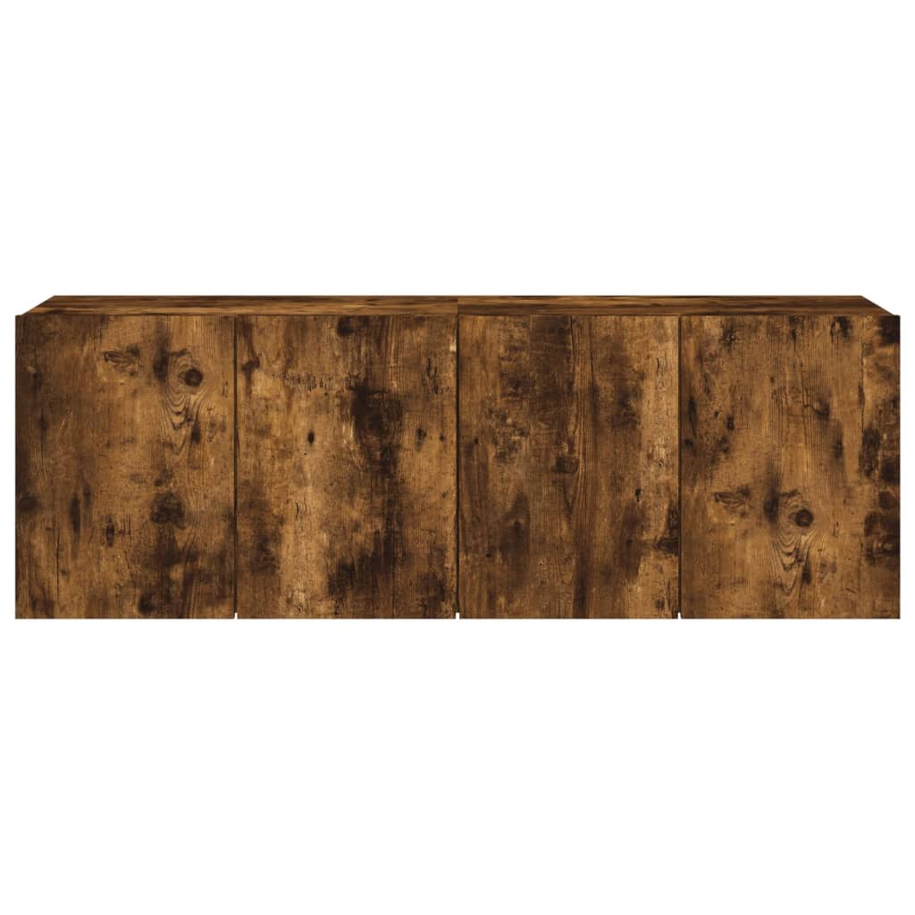 Móveis de parede para TV 2 pcs 60x30x41 cm carvalho fumado