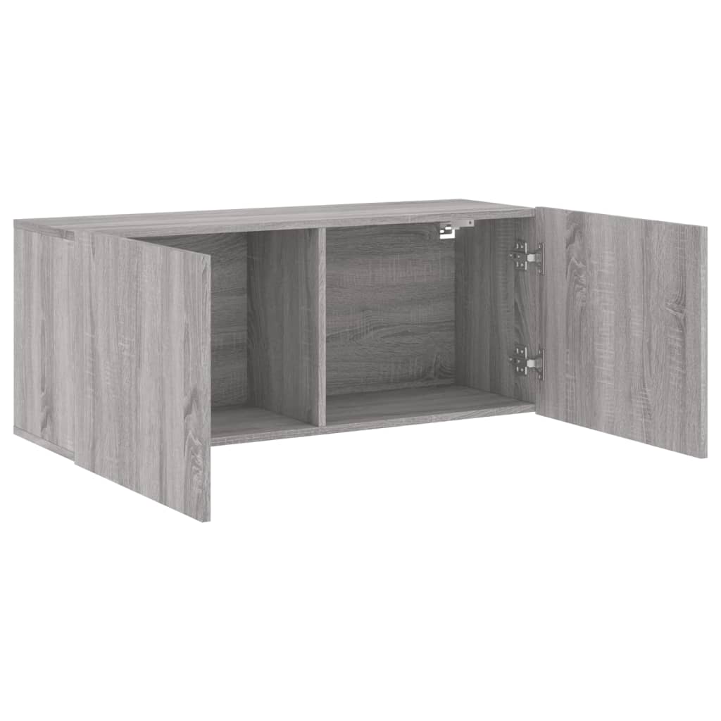 Móvel de parede para TV 100x30x41 cm cinzento sonoma