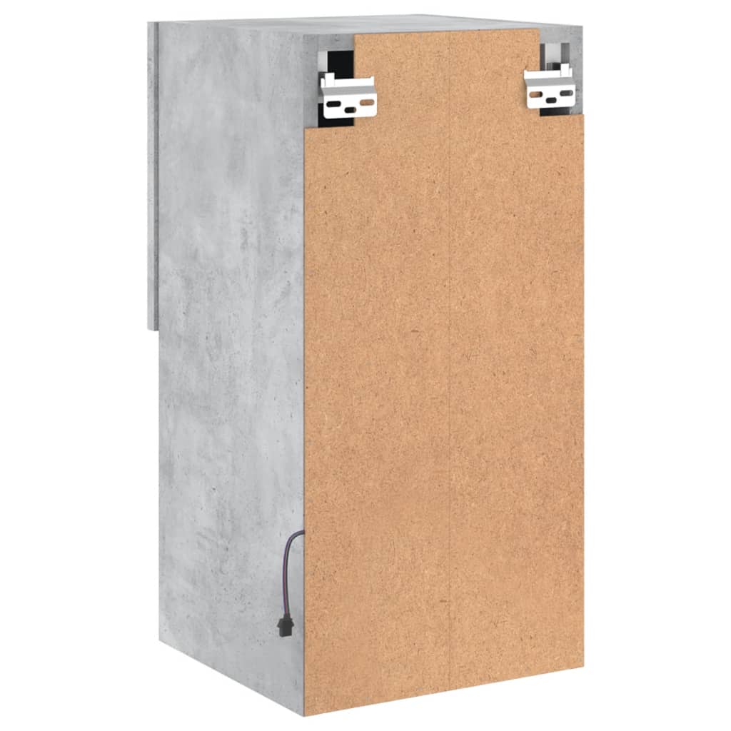 Móveis de TV com luzes LED 2 pcs 30,5x30x60 cm cinzento cimento