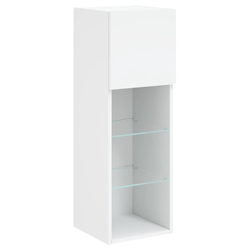 Móvel de TV com luzes LED 30,5x30x90 cm branco