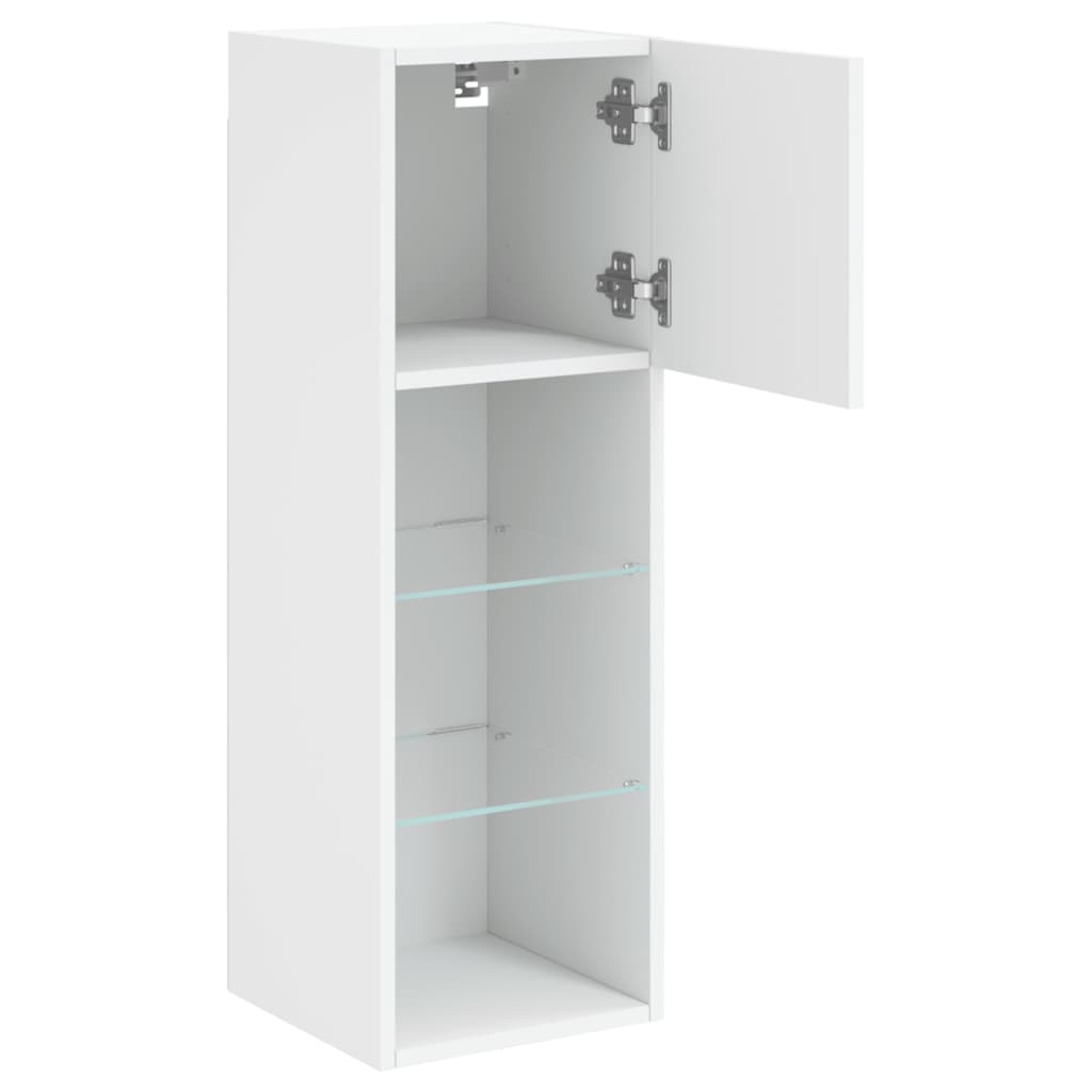 Móvel de TV com luzes LED 30,5x30x90 cm branco