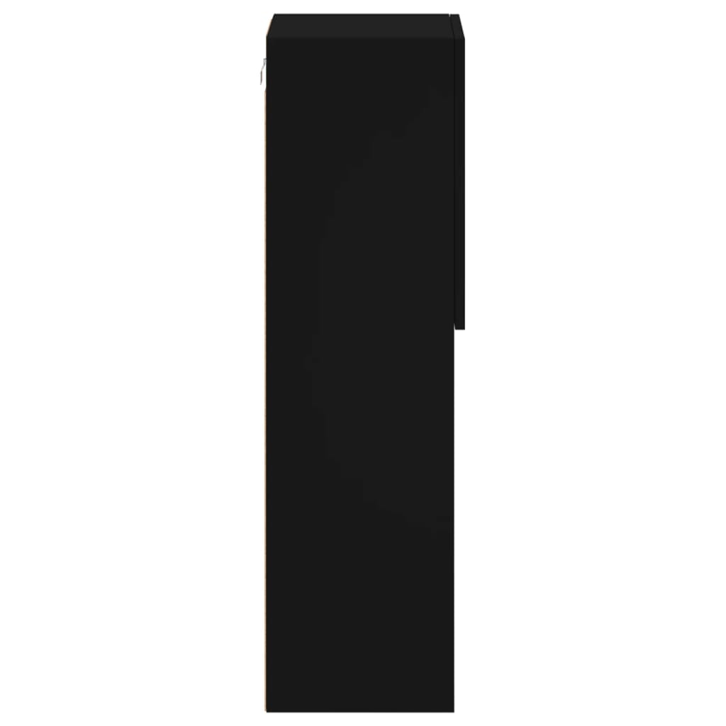 Móvel de TV com luzes LED 30,5x30x102 cm preto