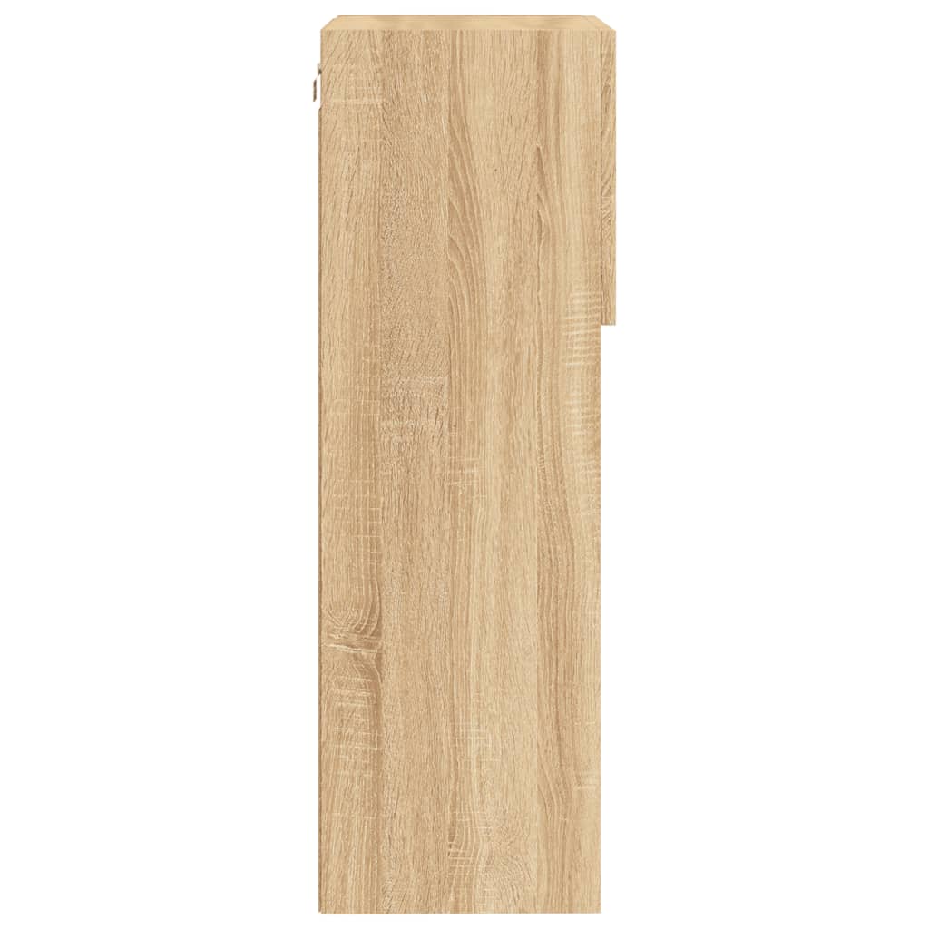 Móveis de TV com luzes LED 2 pcs 40,5x30x90 cm carvalho sonoma