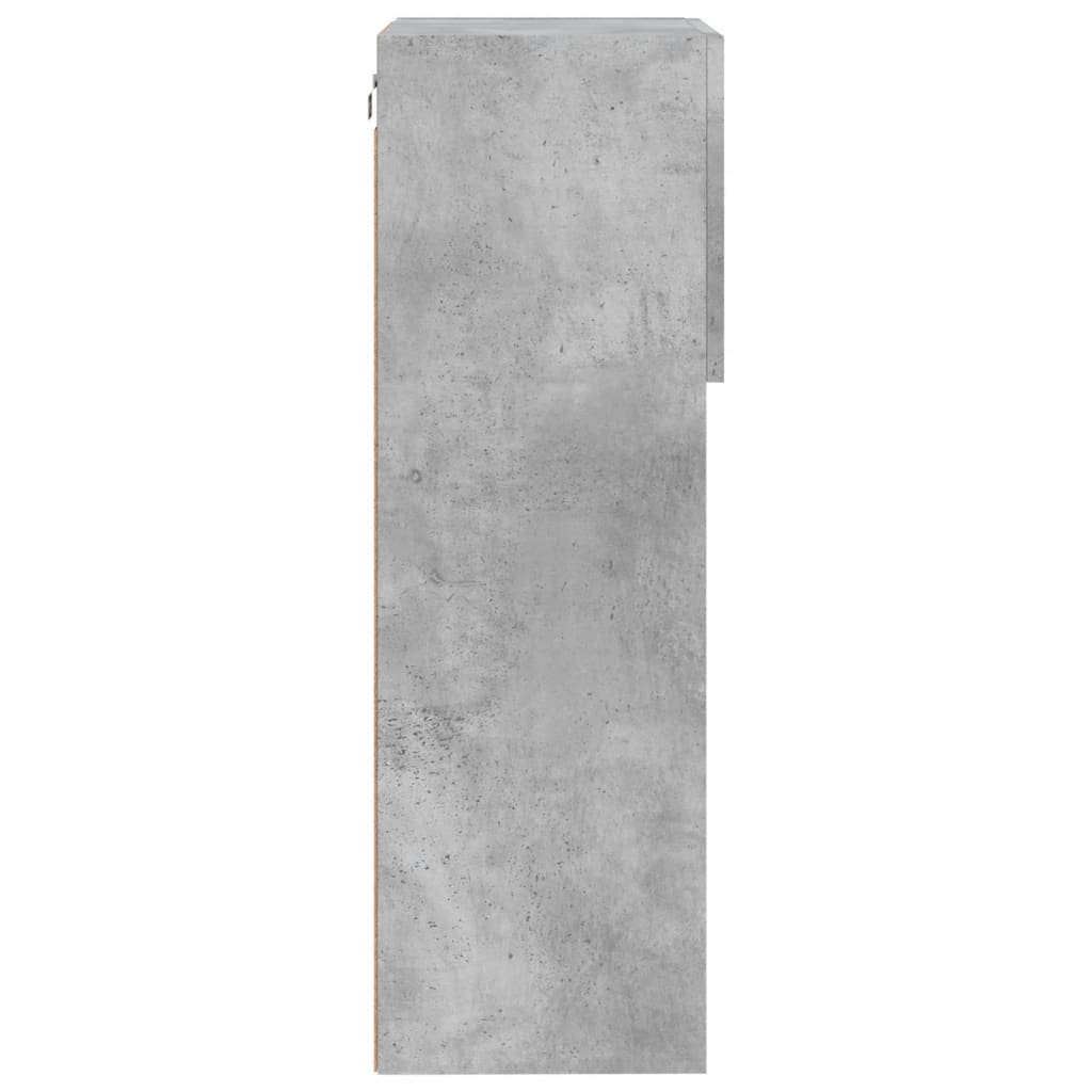 Móveis de TV com luzes LED 2 pcs 40,5x30x90 cm cinzento cimento