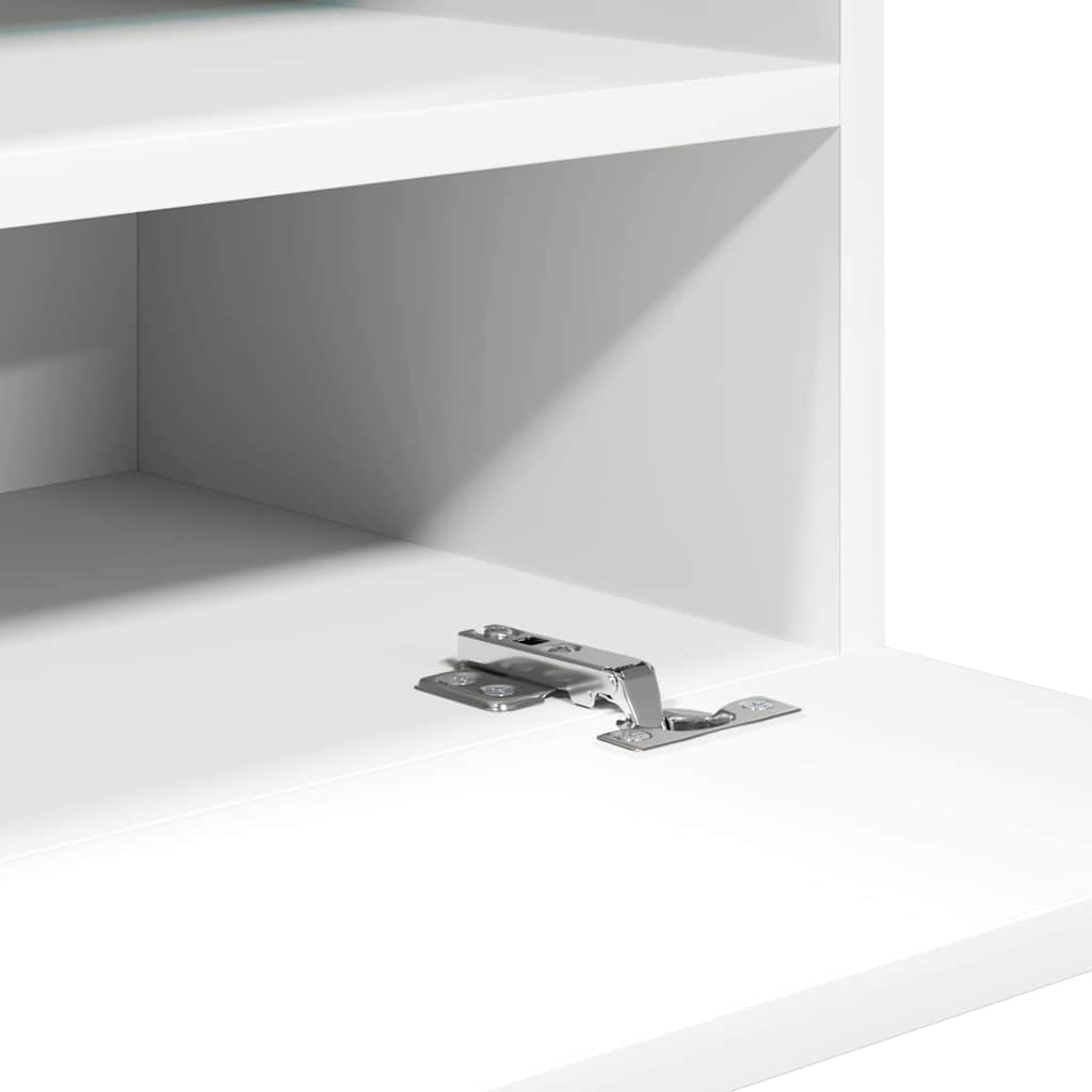 Armários de parede com luzes LED para TV 2 pcs 40x30x60,5 cm branco