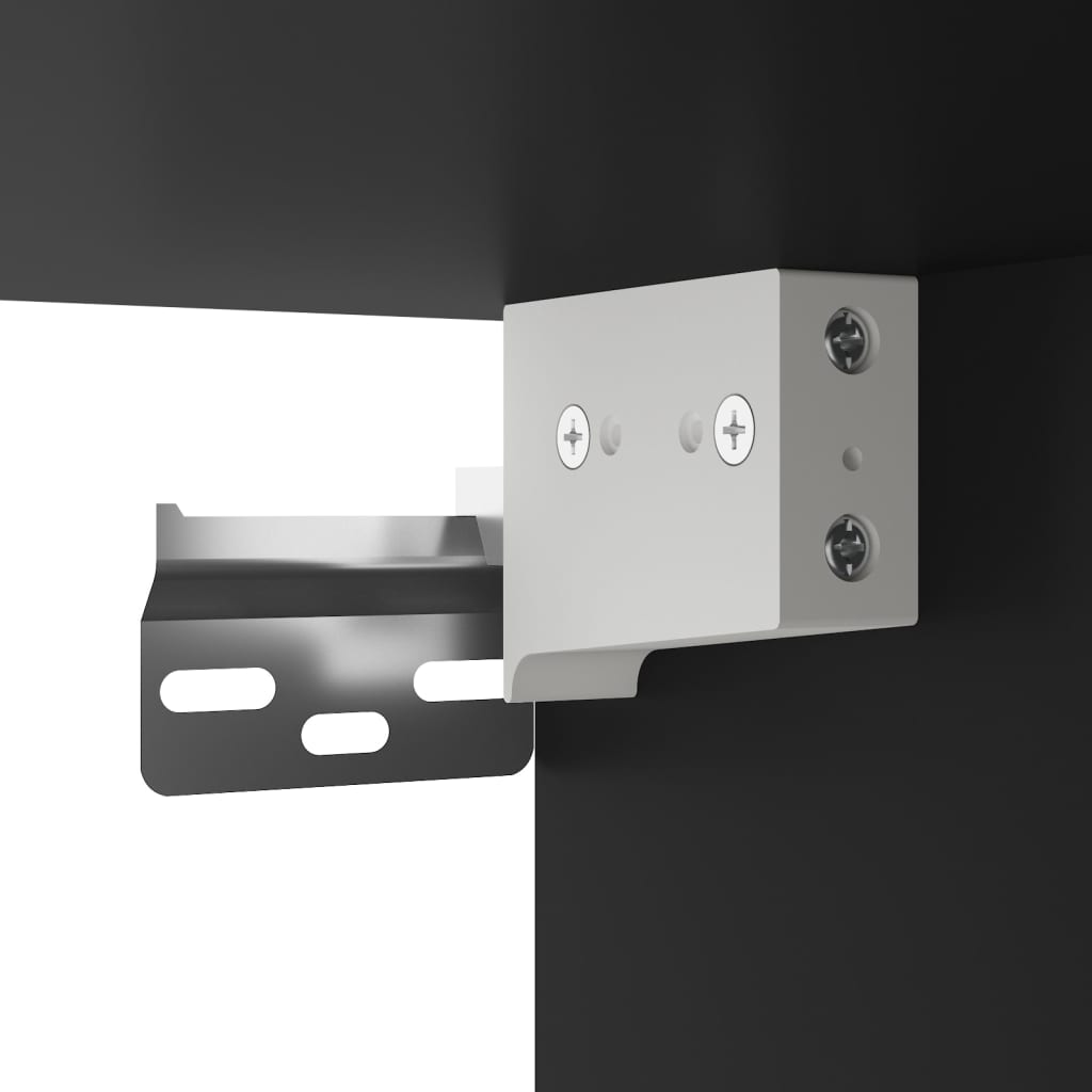 Móvel de parede para TV com luzes LED 58,5x30x60,5 cm preto