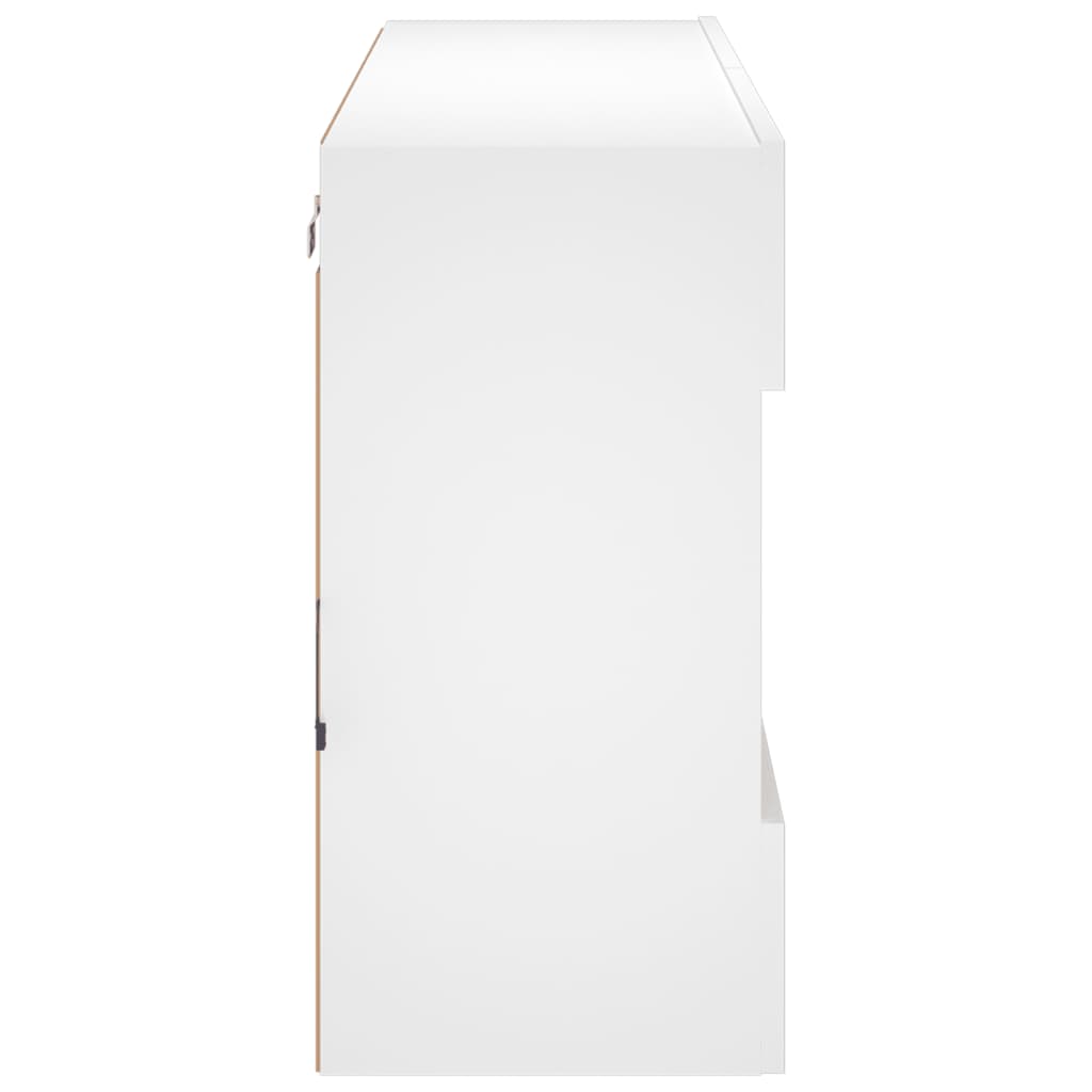 Móvel de parede para TV com luzes LED 98,5x30x60,5 cm branco