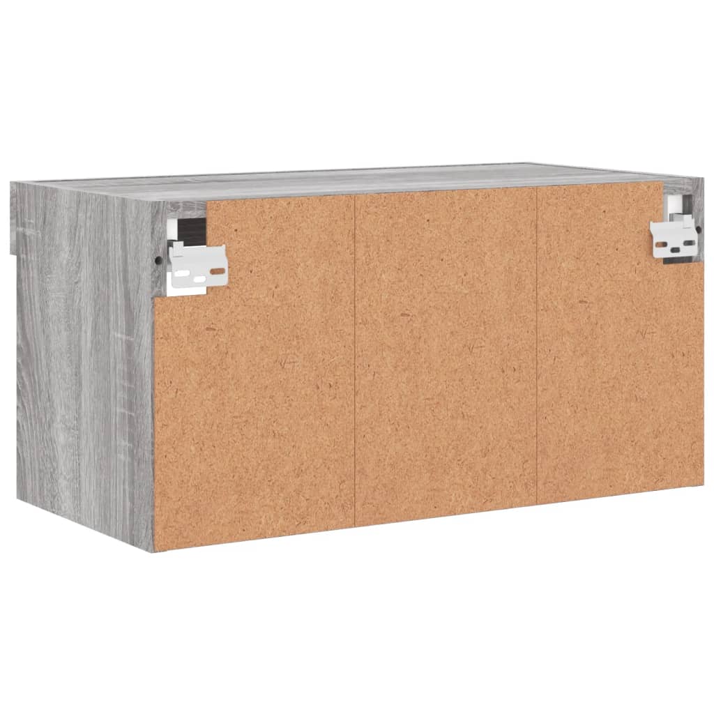 Móvel de TV com luzes LED 60x30x30 cm cinzento sonoma