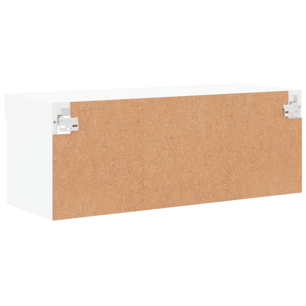 Móvel de TV com luzes LED 80x30x30 cm branco