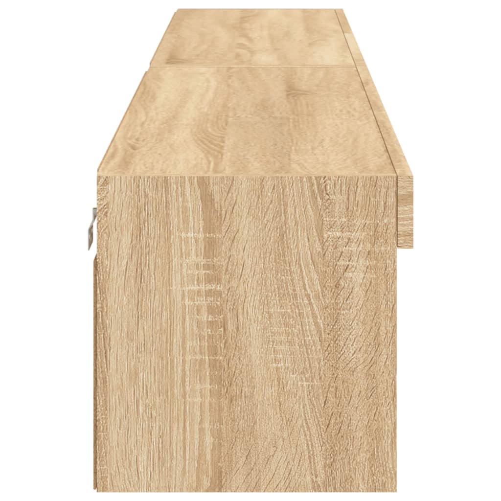 Móveis de TV com luzes LED 2 pcs 100x30x30 cm carvalho sonoma