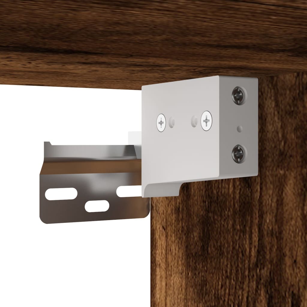 Móveis de TV com luzes LED 2 pcs 100x30x30 cm carvalho fumado