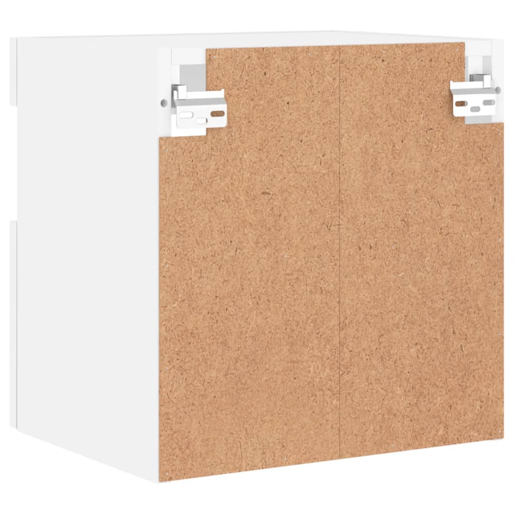 Móvel de parede para TV com luzes LED 40x30x40 cm branco