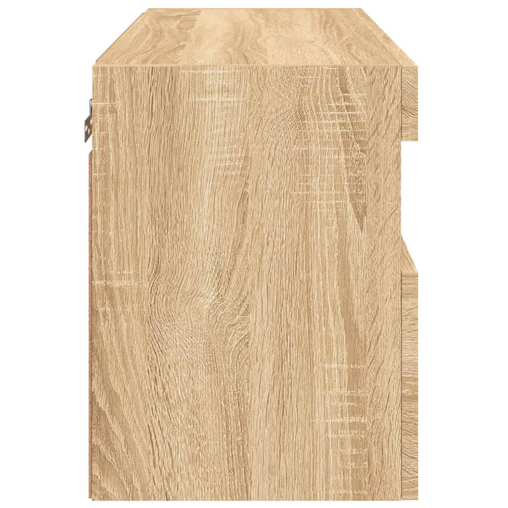 Móvel de parede p/ TV c/ luzes LED 60x30x40 cm carvalho sonoma