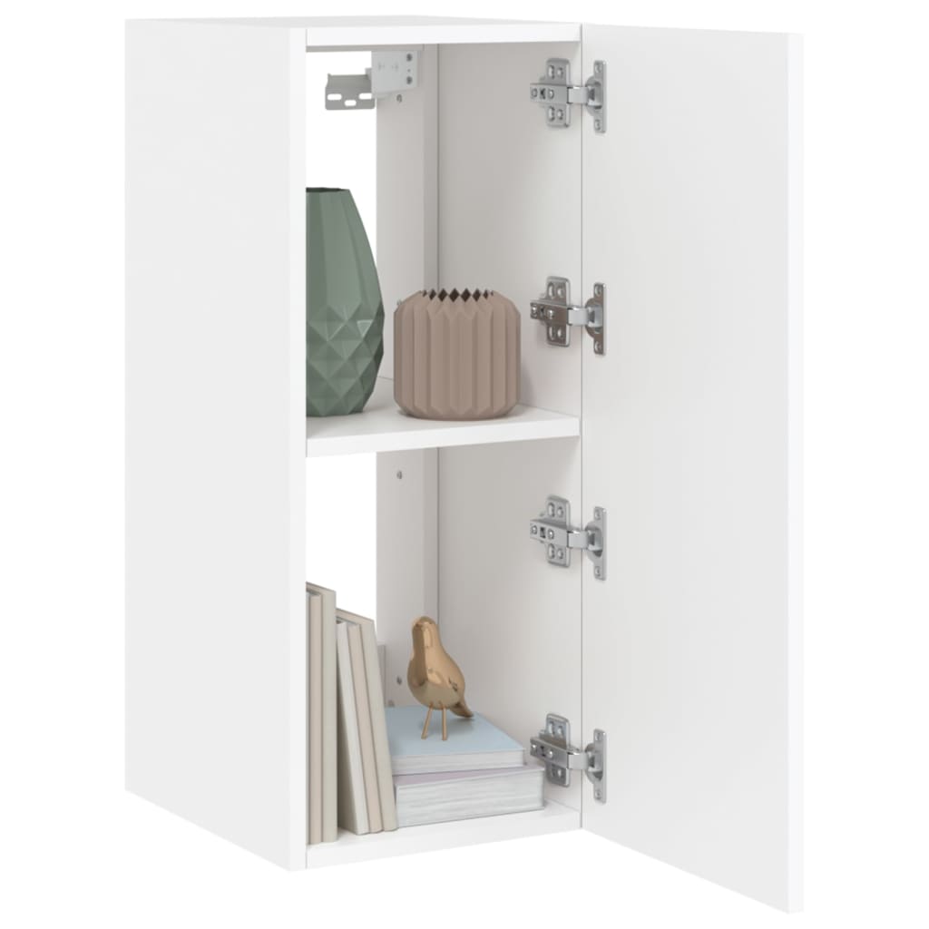 Móvel de parede para TV com luzes LED 30,5x35x70 cm branco