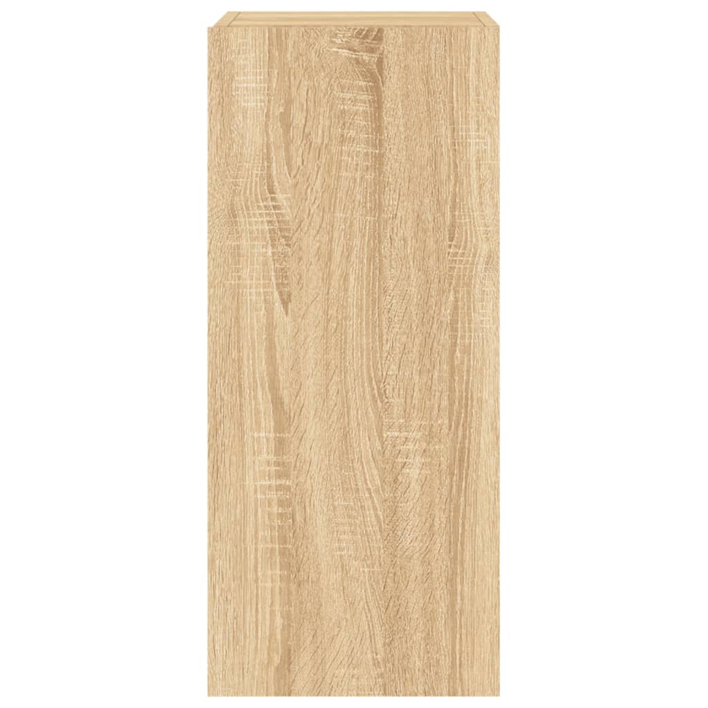 Móvel de parede p/ TV c/ luzes LED 30,5x35x70cm carvalho sonoma