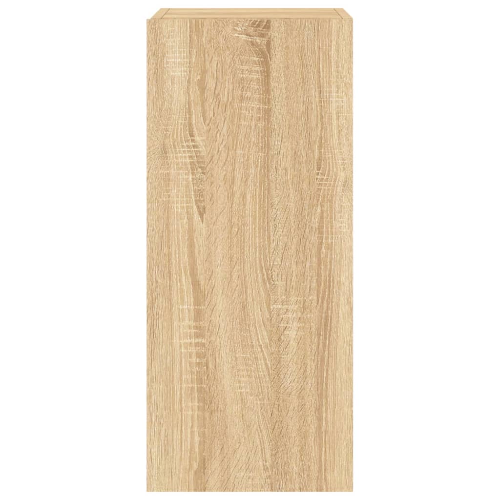 Móveis de parede para TV com luzes LED 2 pcs carvalho sonoma