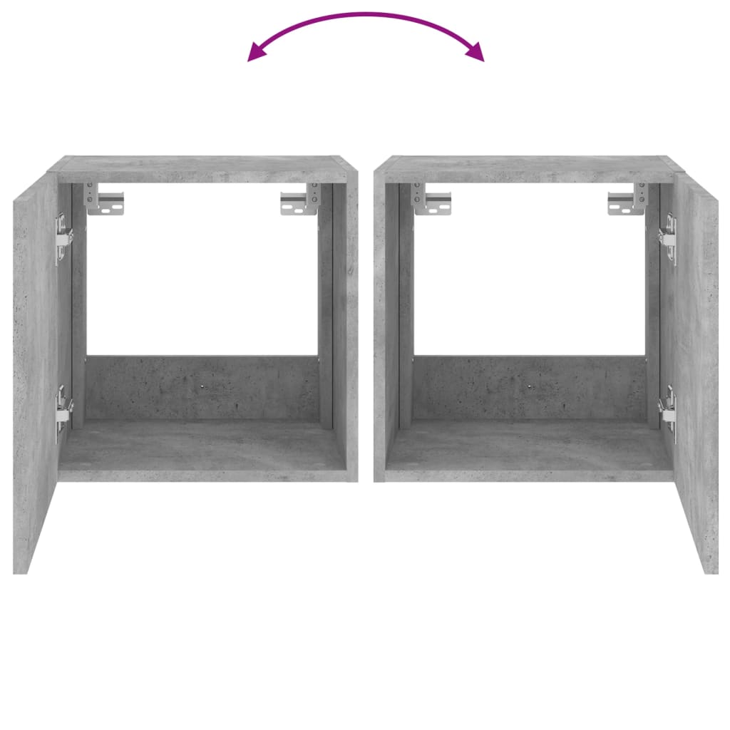 Móvel de parede p/ TV c/ luzes LED 40,5x35x40 cm cinza cimento