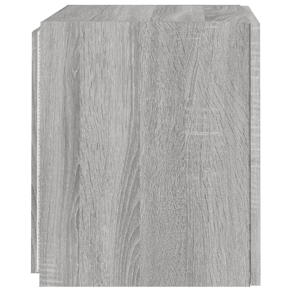 Móvel de parede p/ TV c/ luzes LED 40,5x35x40cm cinzento sonoma